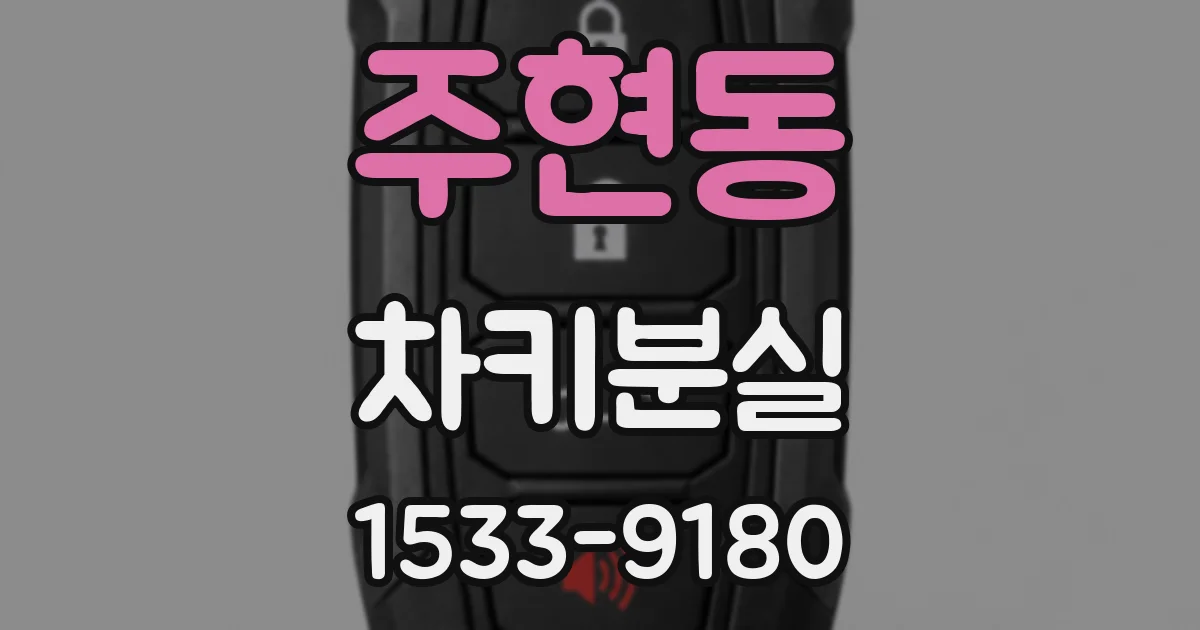 주현동 차키분실