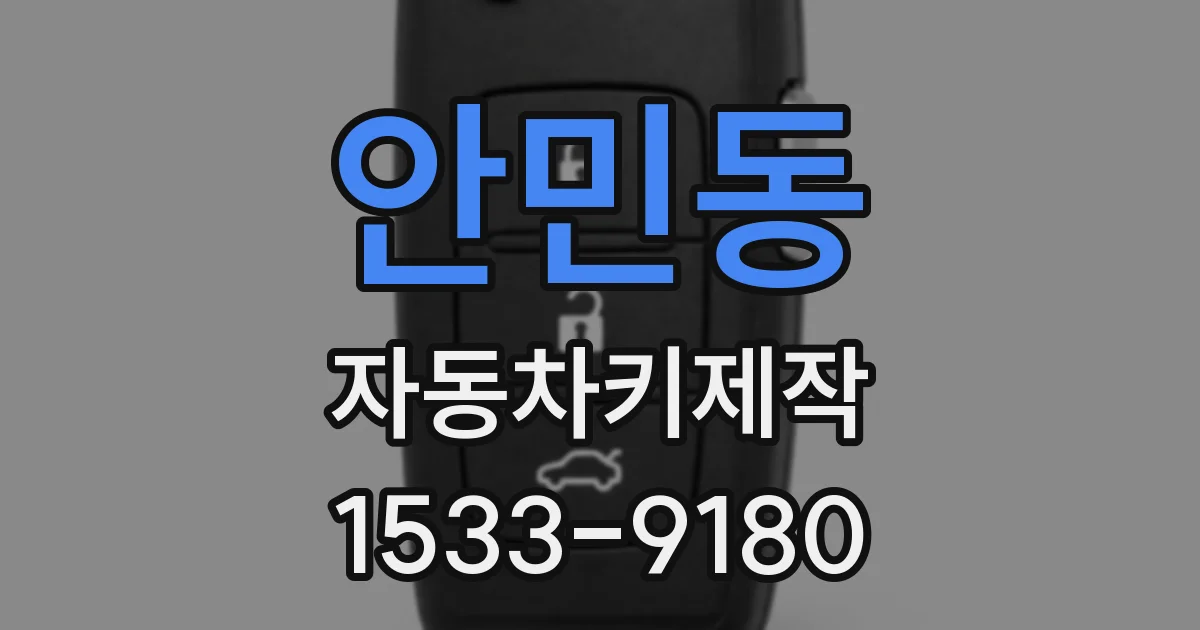 안민동 자동차키제작