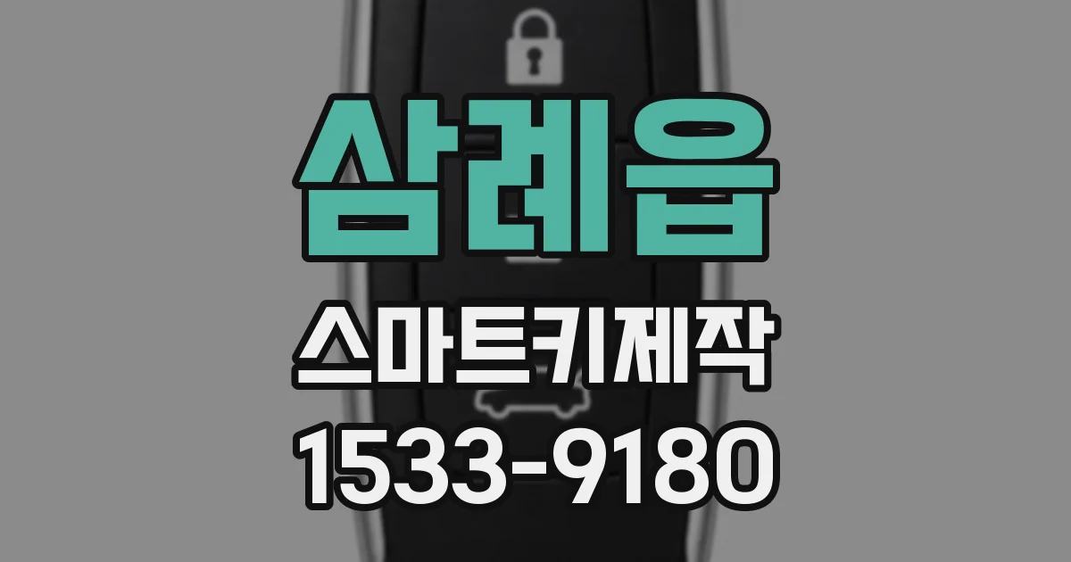 삼례읍 스마트키제작