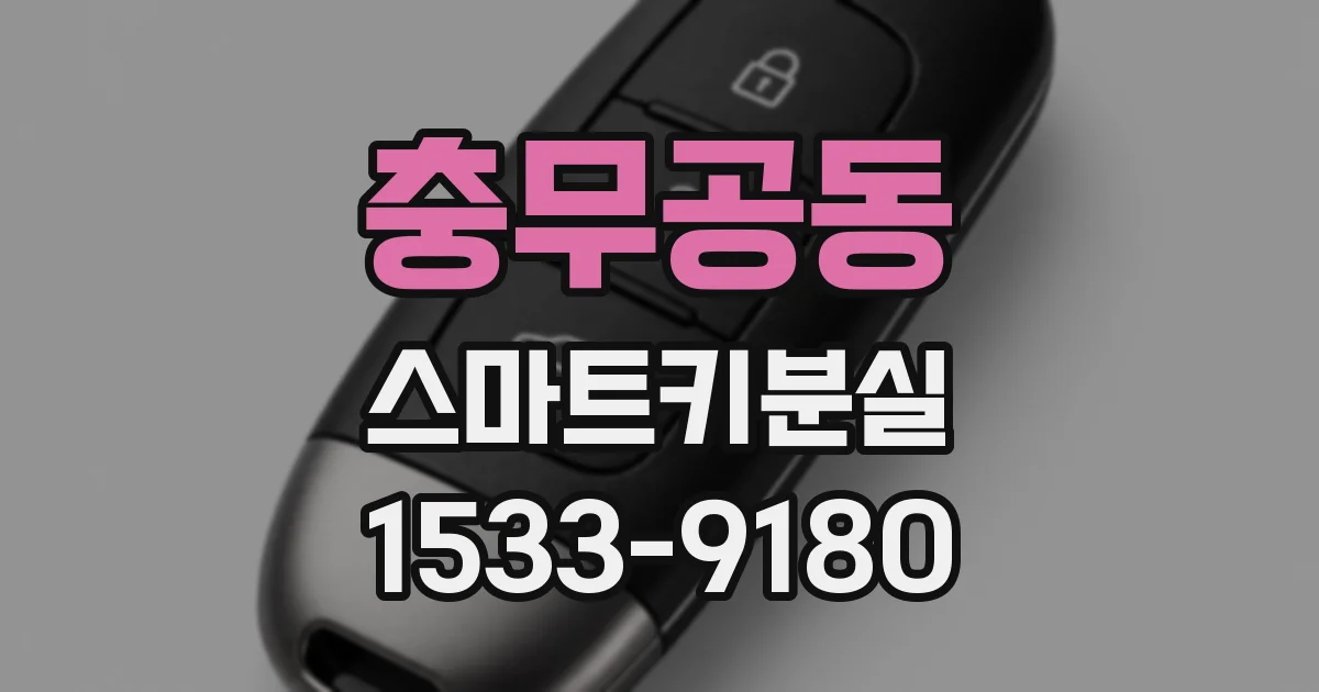 충무공동 스마트키분실