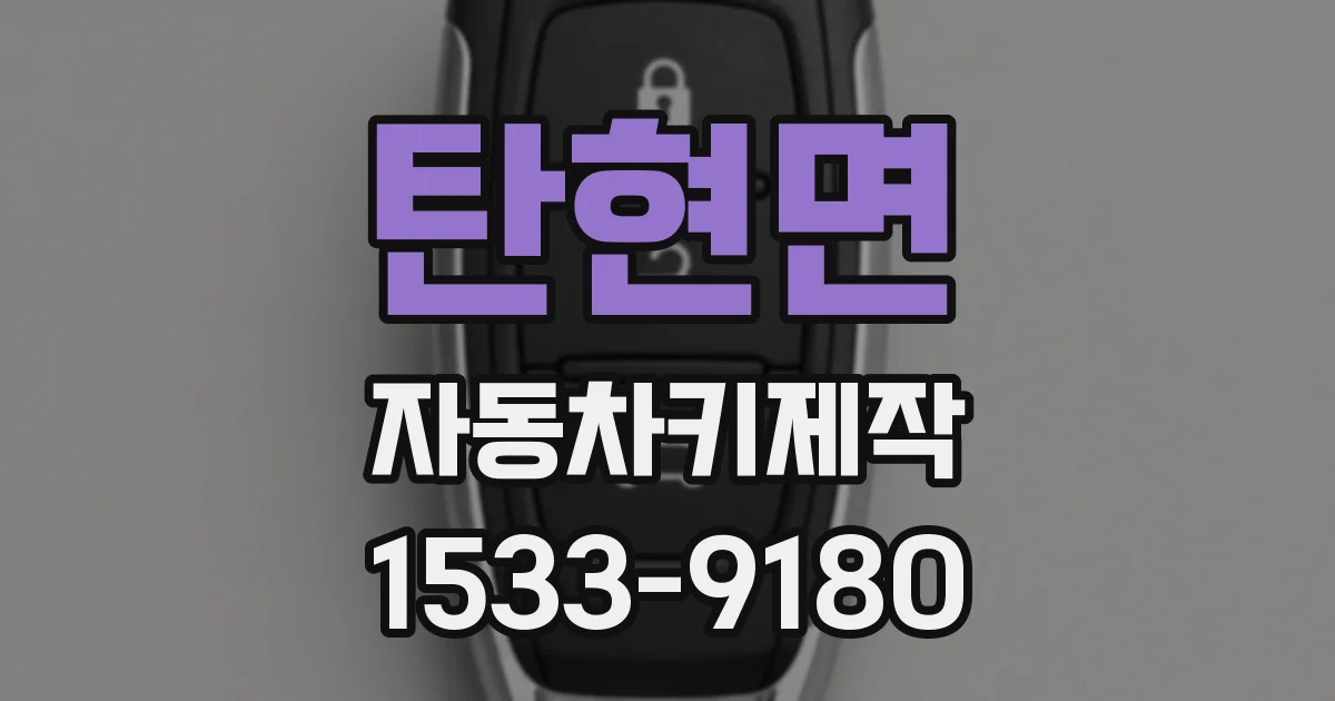 탄현면 자동차키제작