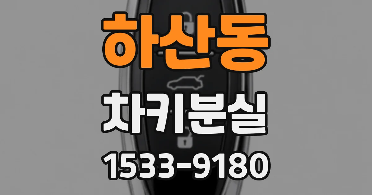 하산동 차키분실