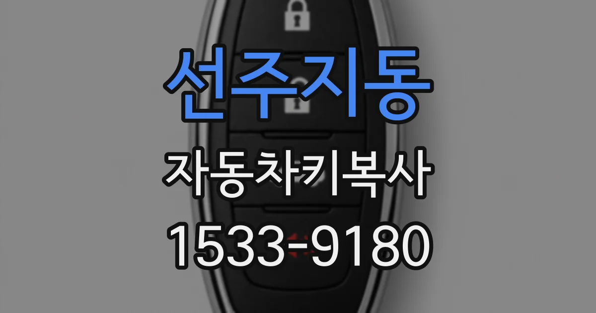 선주지동 자동차키복사