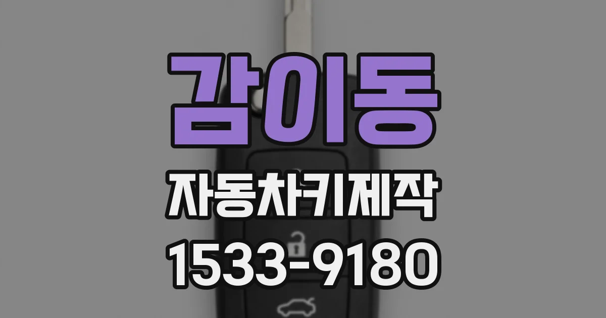 감이동 자동차키제작