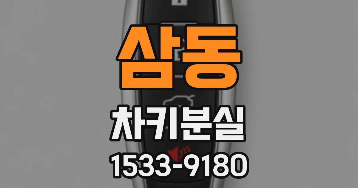 삼동 차키분실