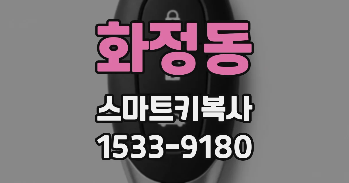 화정동 스마트키복사