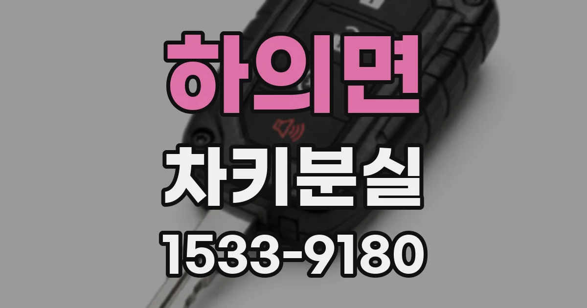 하의면 차키분실