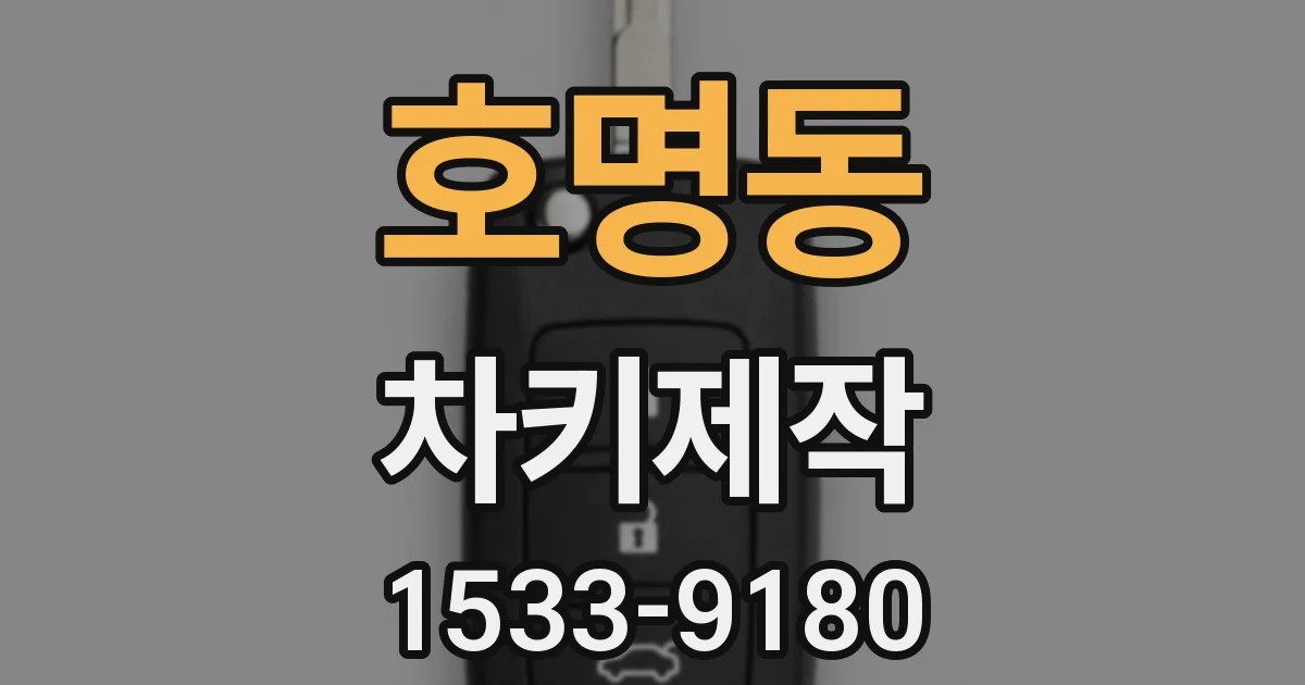 호명동 차키제작