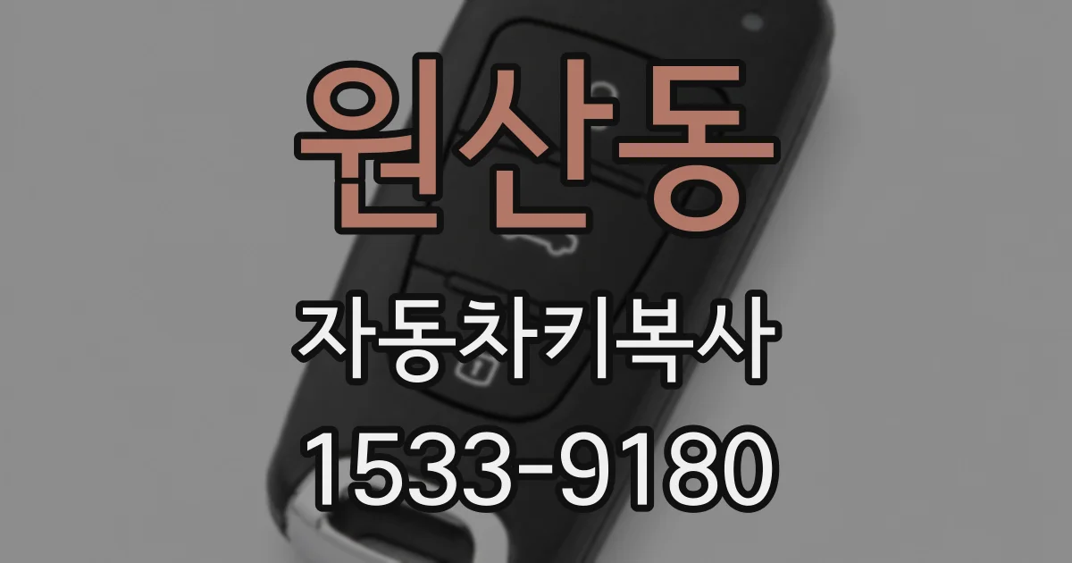 원산동 자동차키복사