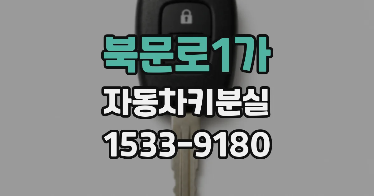 북문로1가 자동차키분실