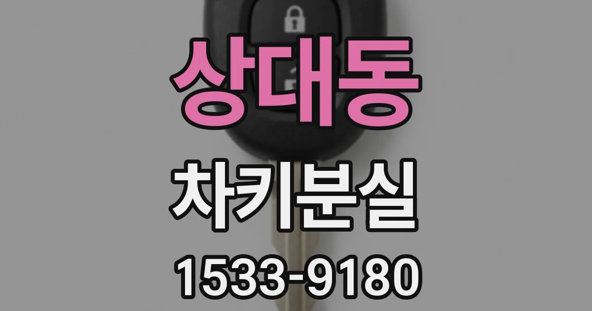 상대동 차키분실