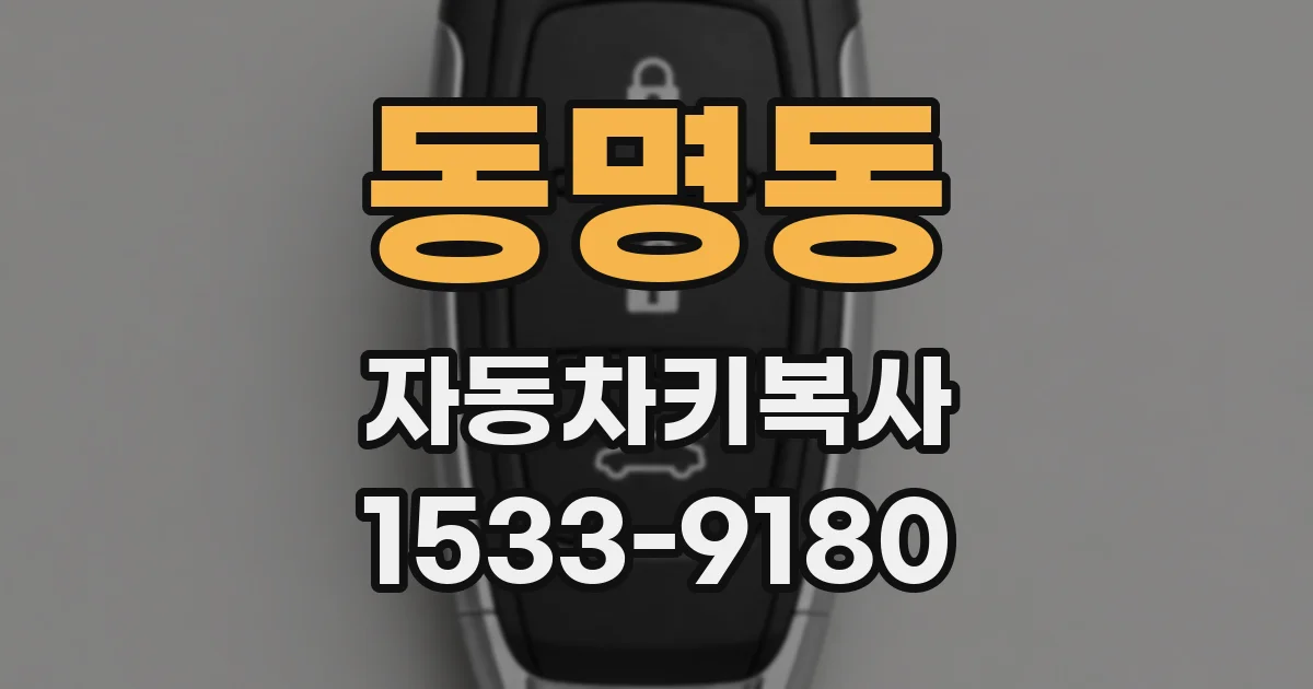 동명동 자동차키복사