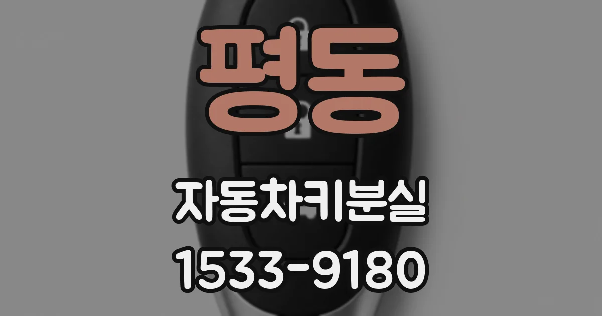평동 자동차키분실