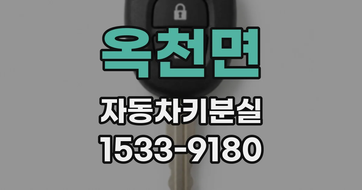 옥천면 자동차키분실