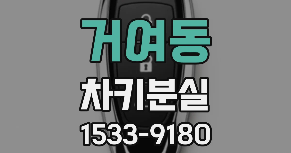 거여동 차키분실