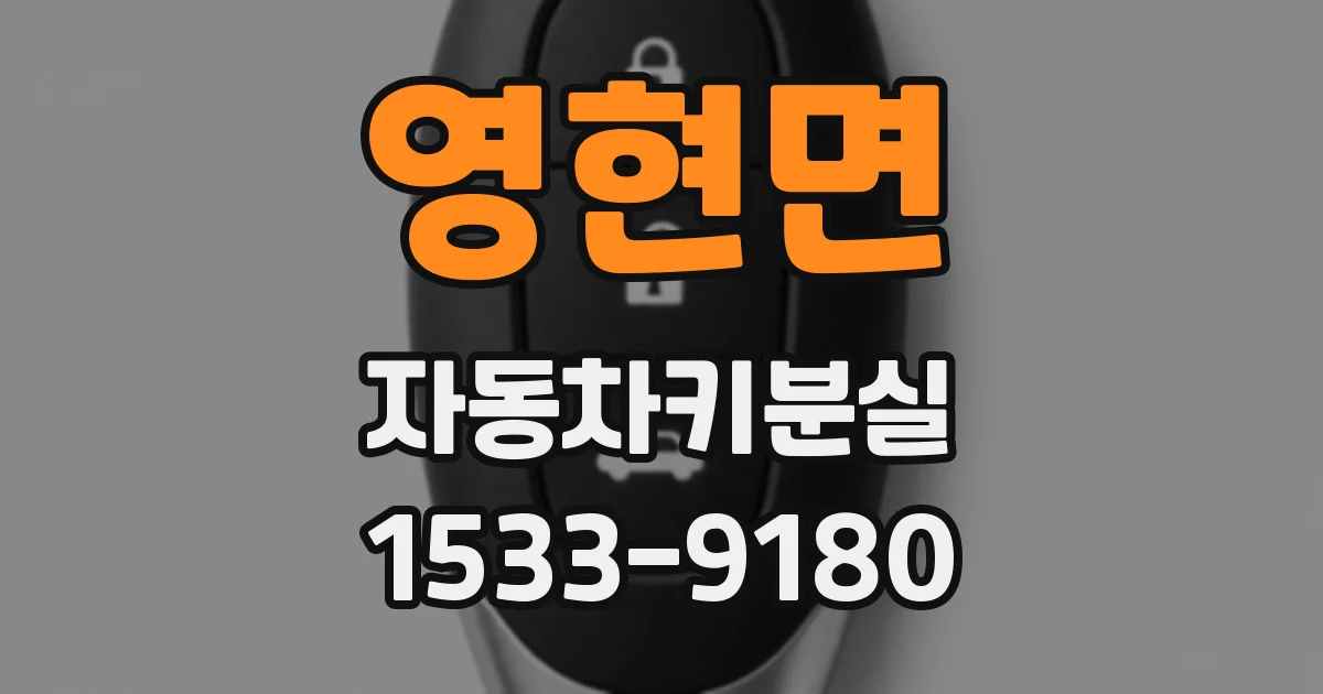 영현면 자동차키분실