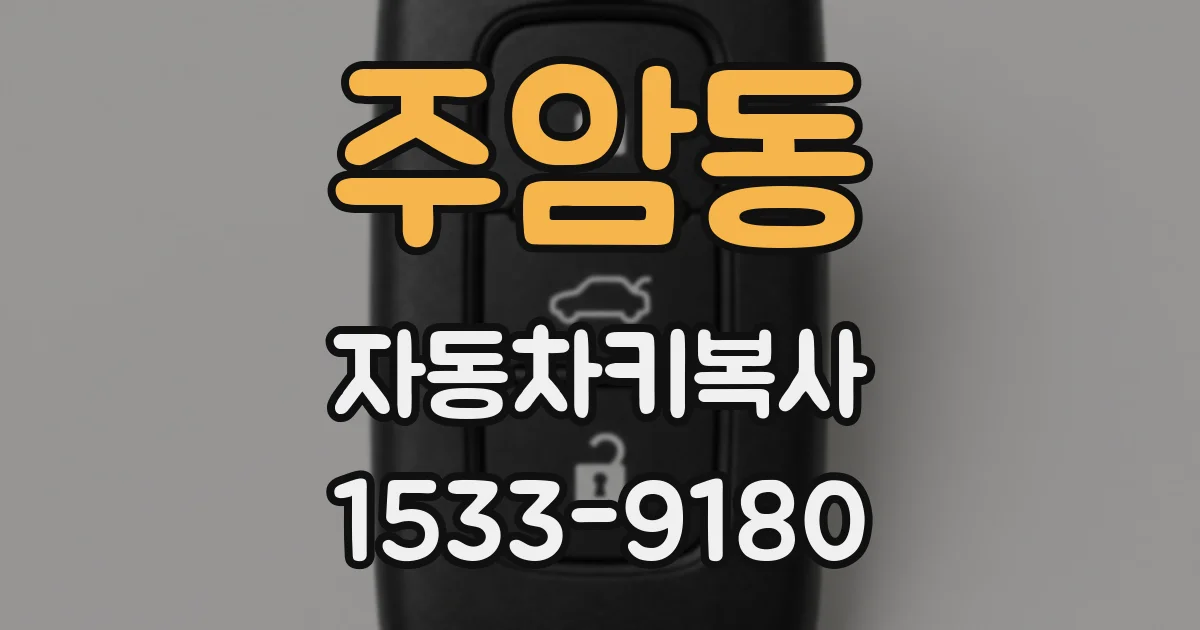 주암동 자동차키복사