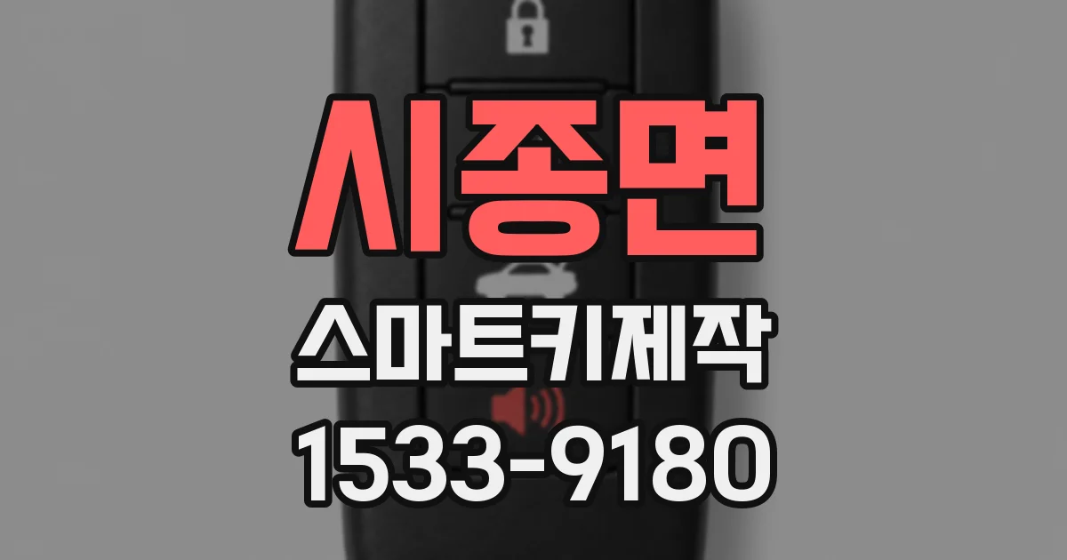 시종면 스마트키제작