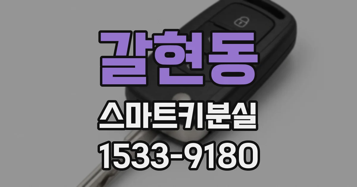 갈현동 스마트키분실