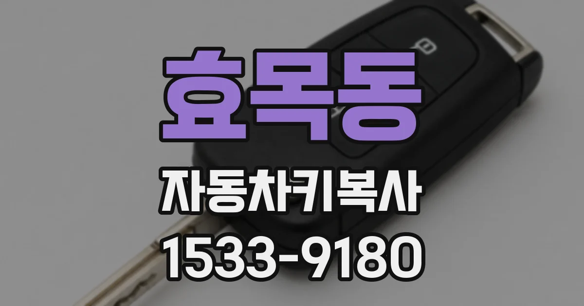 효목동 자동차키복사