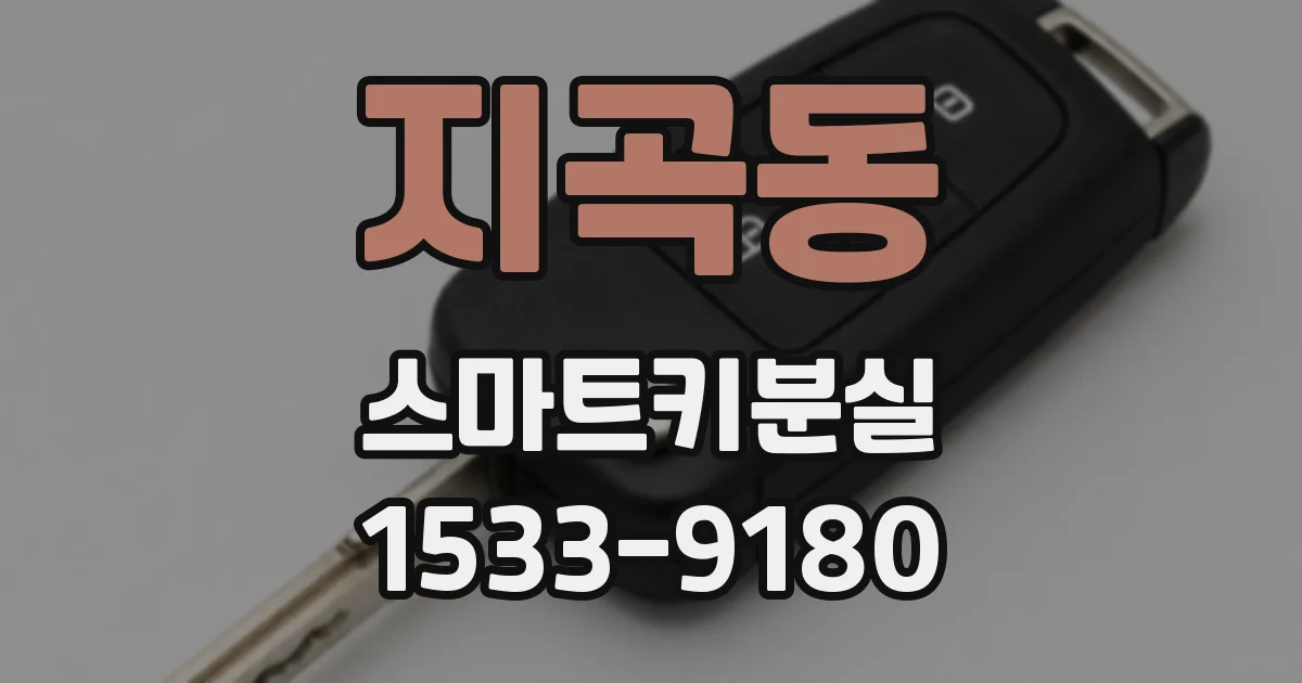 지곡동 스마트키분실