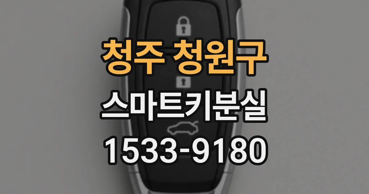 청주 청원구 스마트키분실