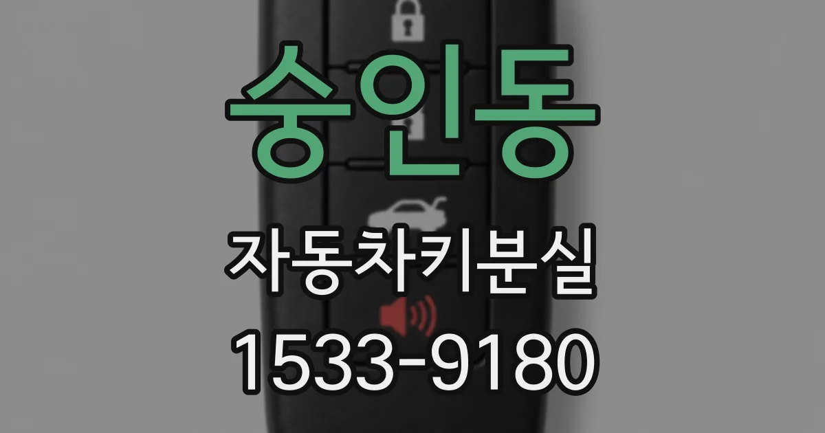 숭인동 자동차키분실