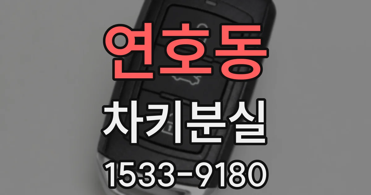 연호동 차키분실