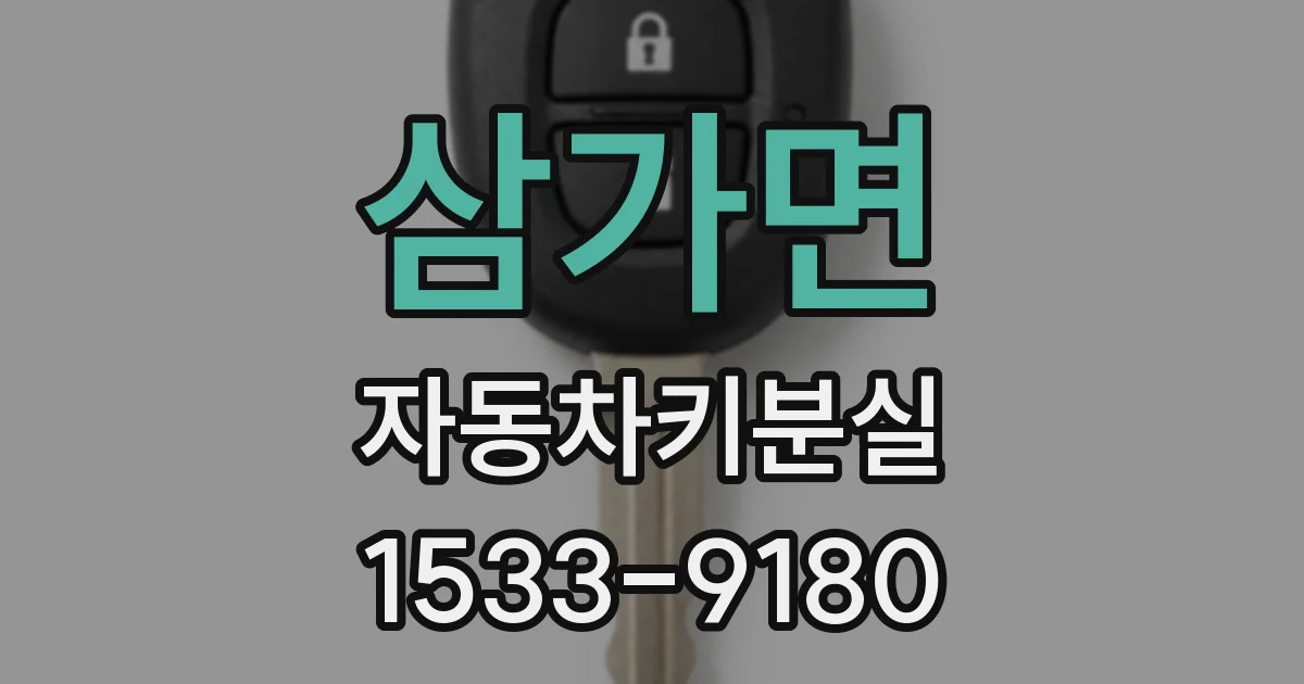 삼가면 자동차키분실