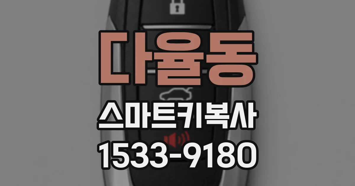 다율동 스마트키복사