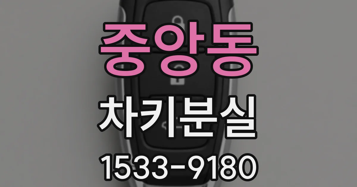 중앙동 차키분실