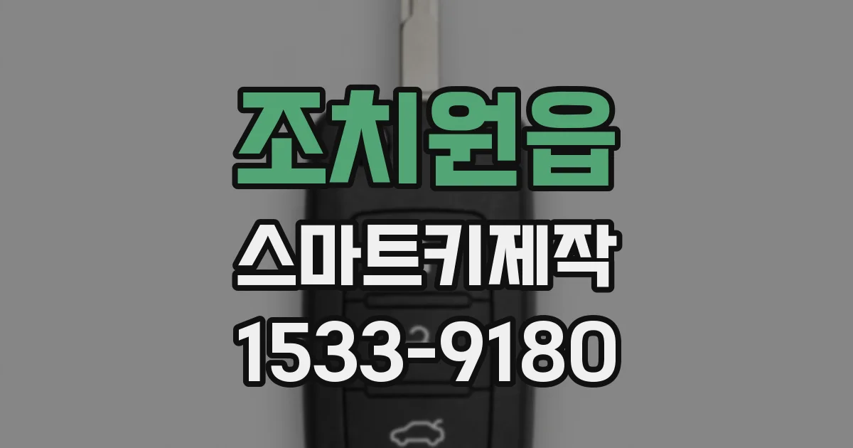 조치원읍 스마트키제작