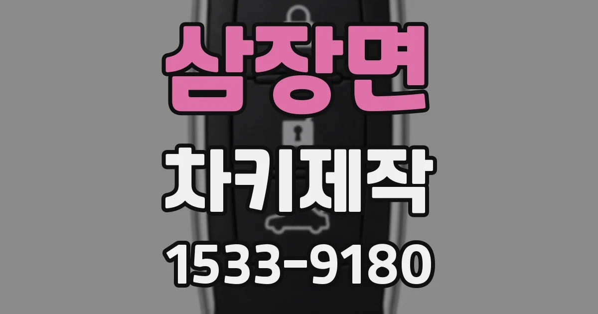 삼장면 차키제작