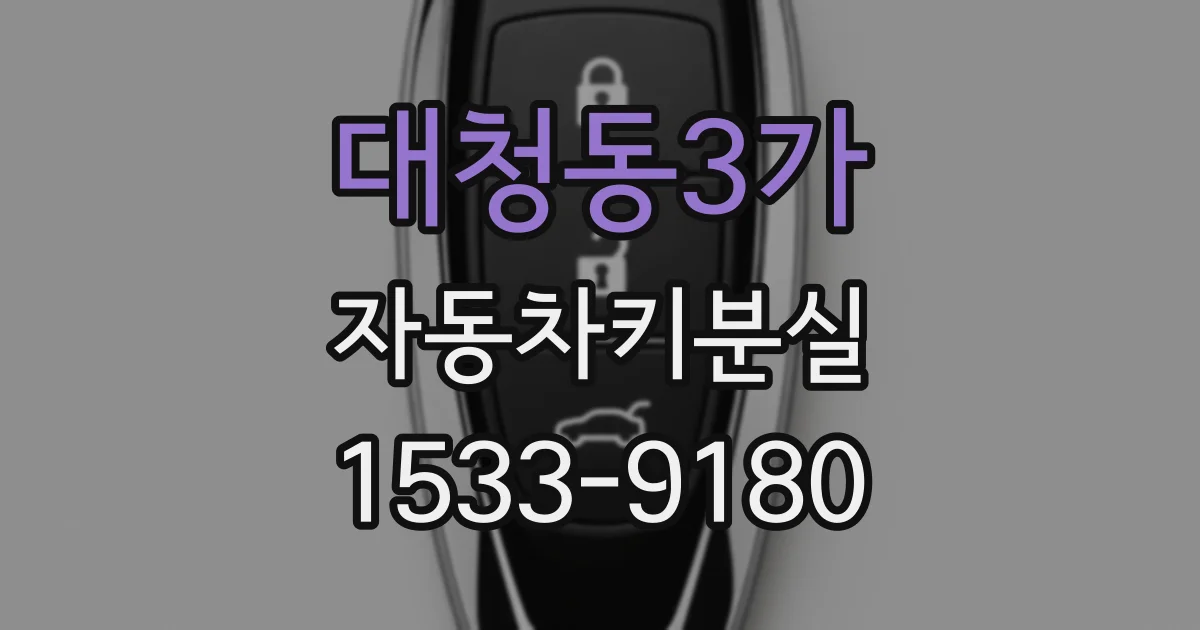 대청동3가 자동차키분실