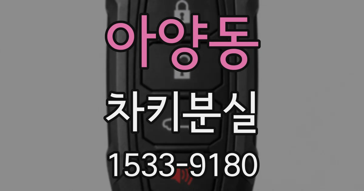 아양동 차키분실