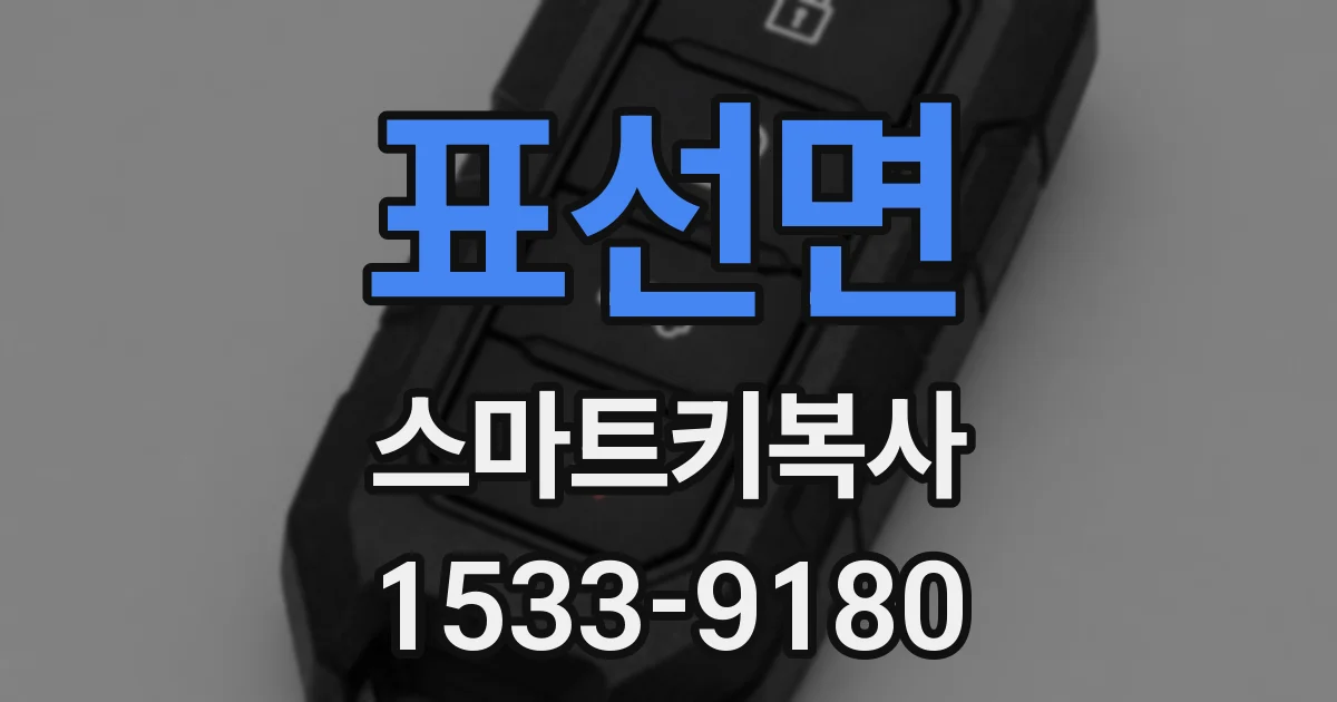 표선면 스마트키복사