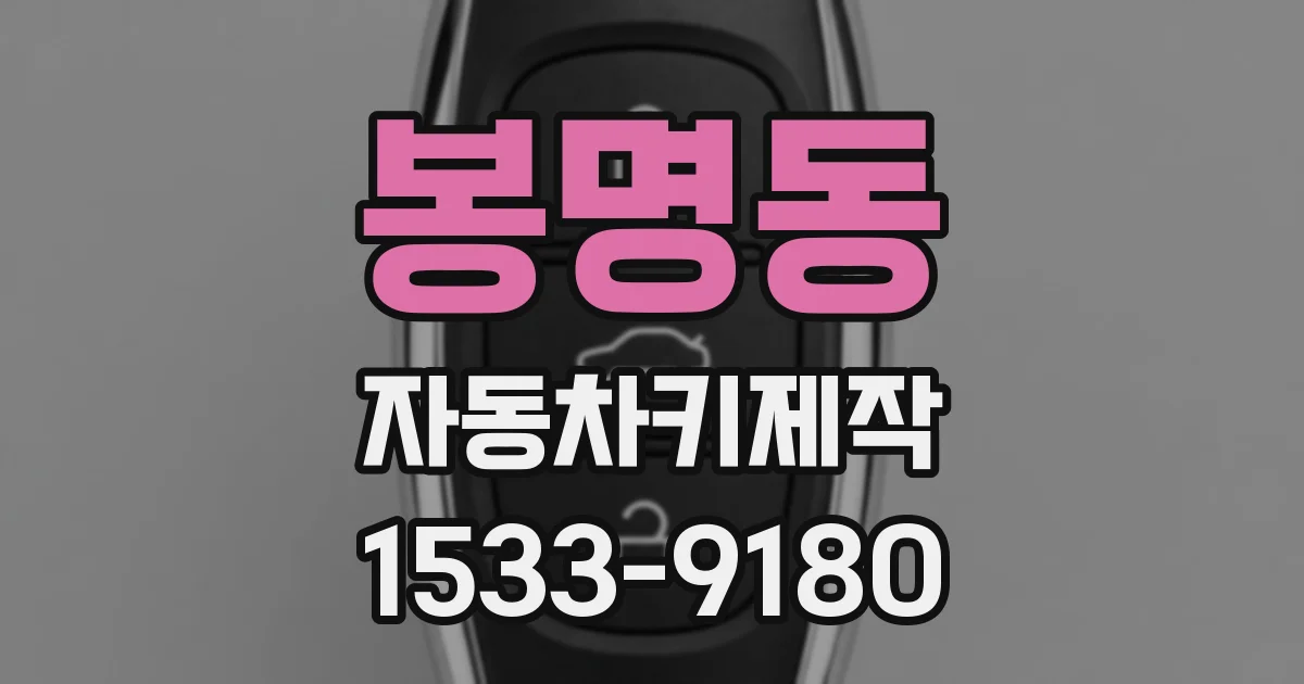 봉명동 자동차키제작