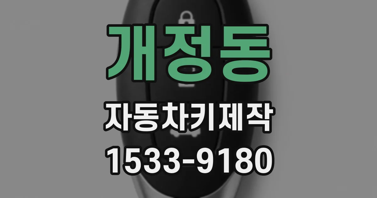 개정동 자동차키제작