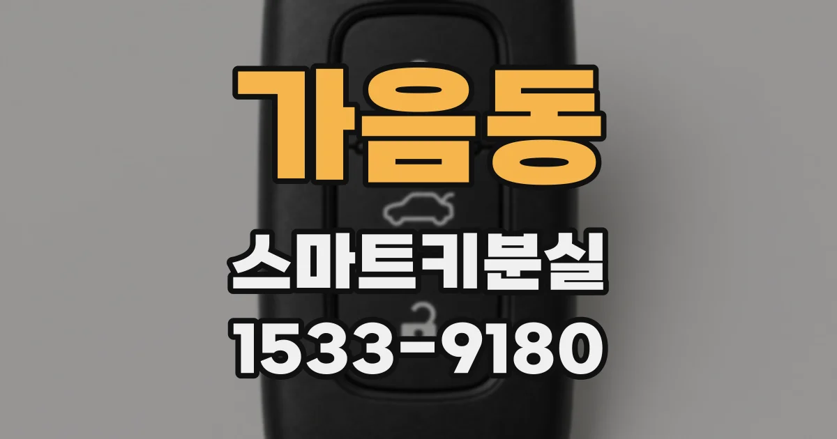 가음동 스마트키분실