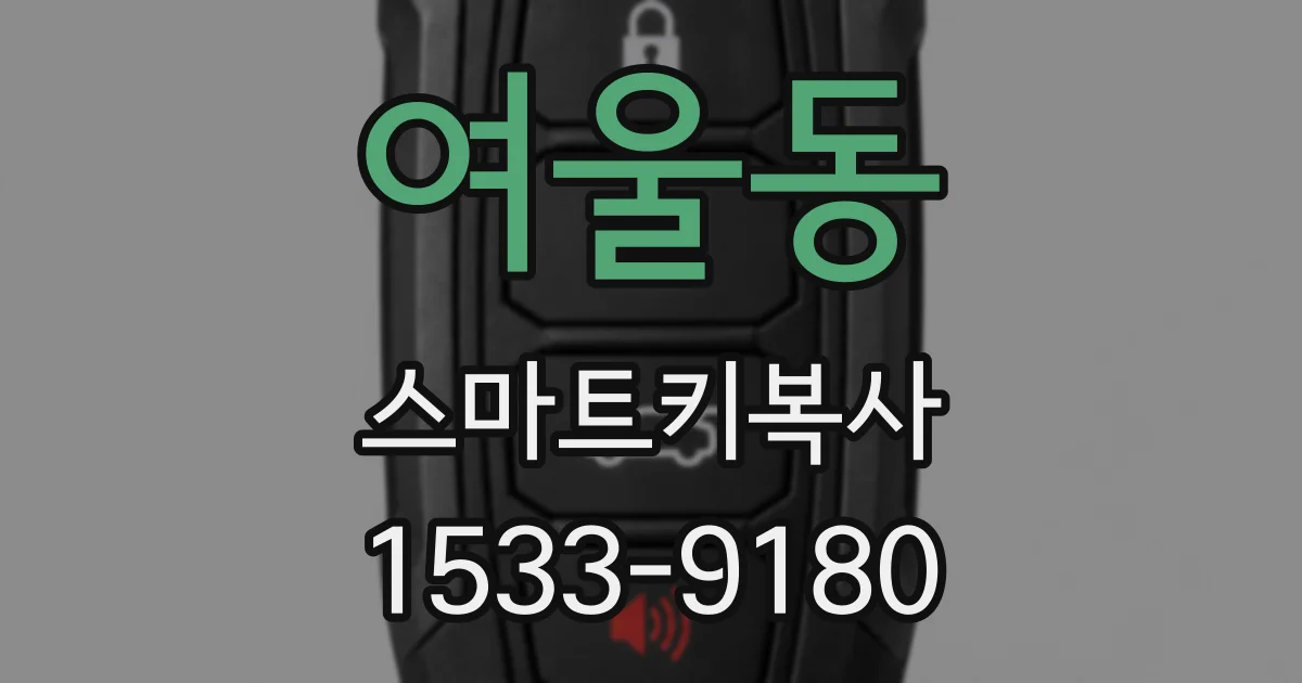 여울동 스마트키복사