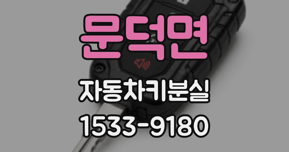 문덕면 자동차키분실
