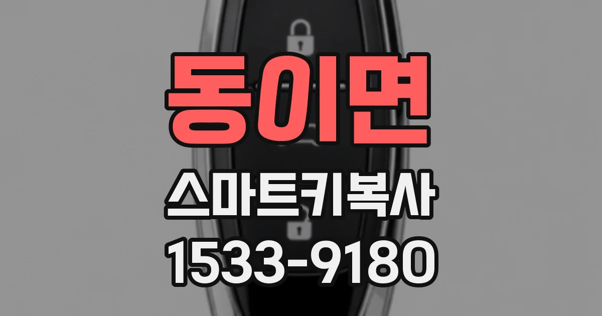 동이면 스마트키복사