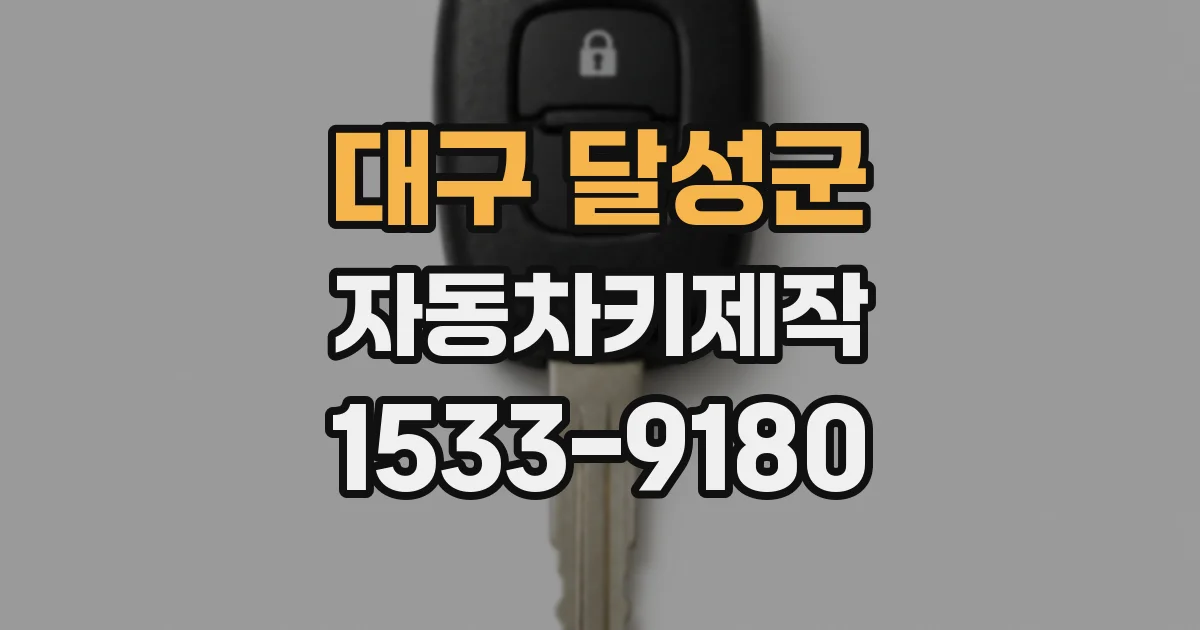 대구 달성군 자동차키제작