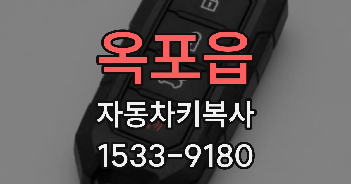 옥포읍 자동차키복사