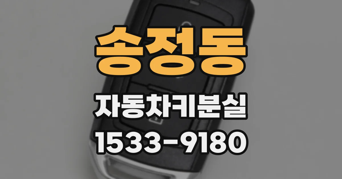 송정동 자동차키분실