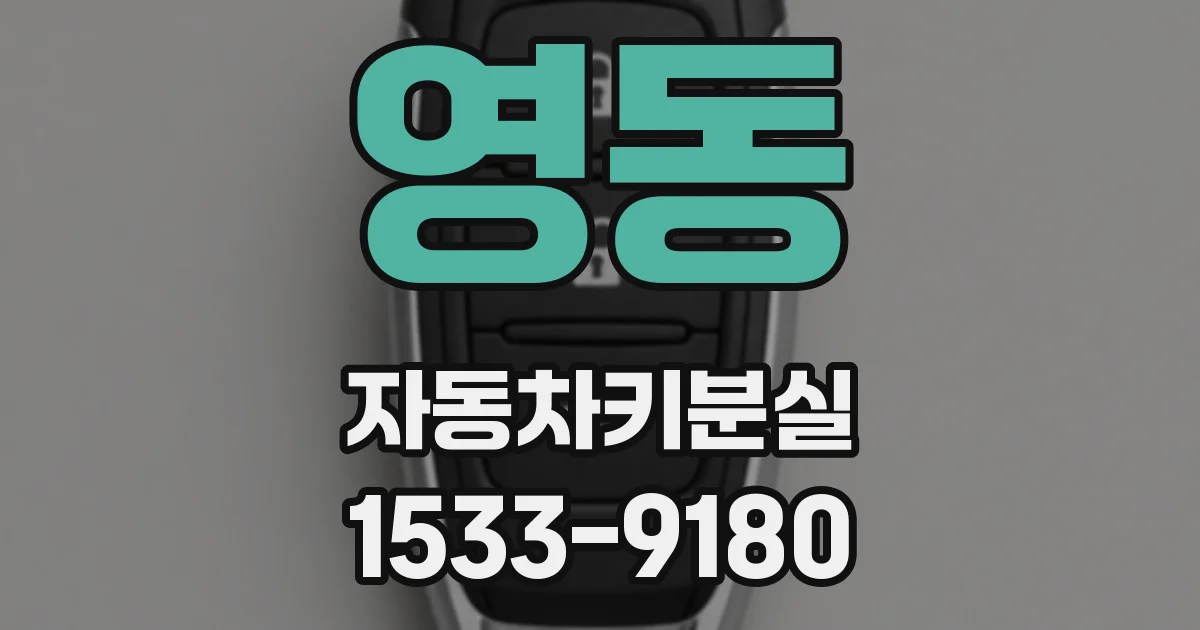 영동 자동차키분실