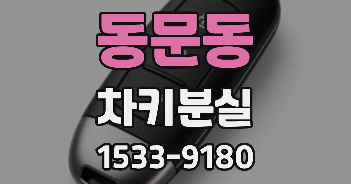 동문동 차키분실
