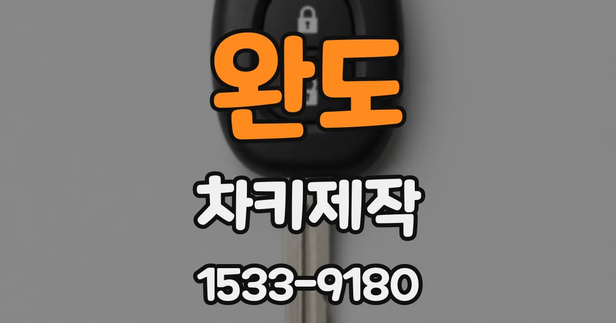 완도 차키제작