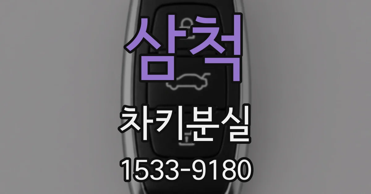 삼척 차키분실