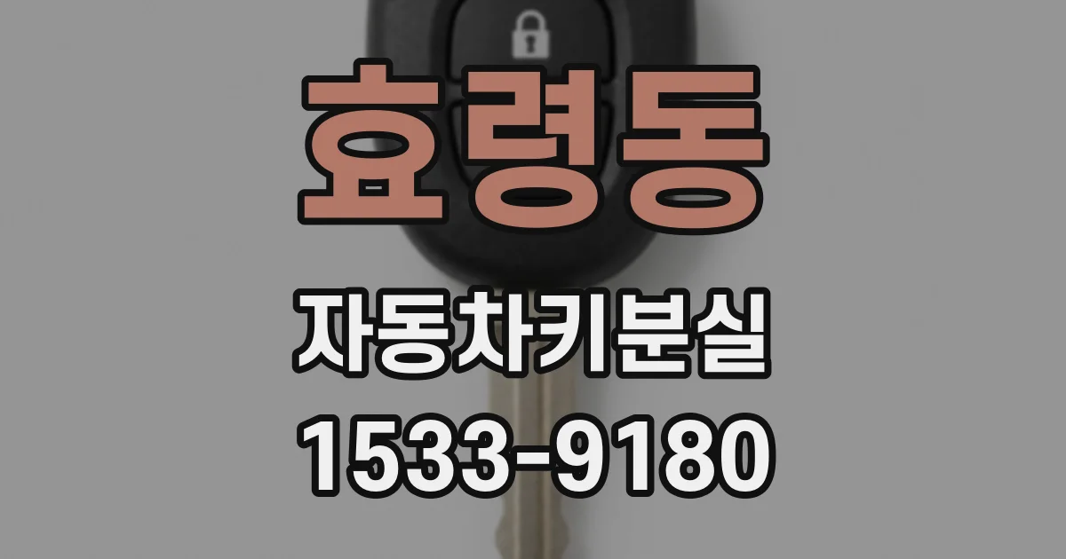 효령동 자동차키분실